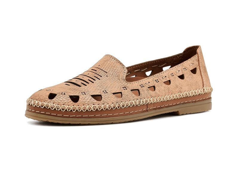 スプリングステップ レディース シューズ スリッポン・ローファー Spring Step Anoura Peach Croco ピーチ