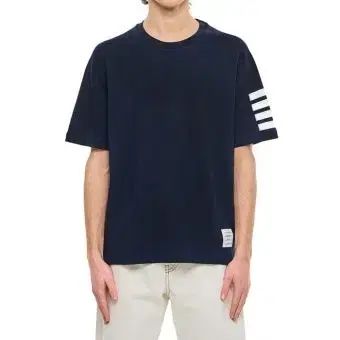 トム・ブラウン ネイビー 半袖Tシャツ