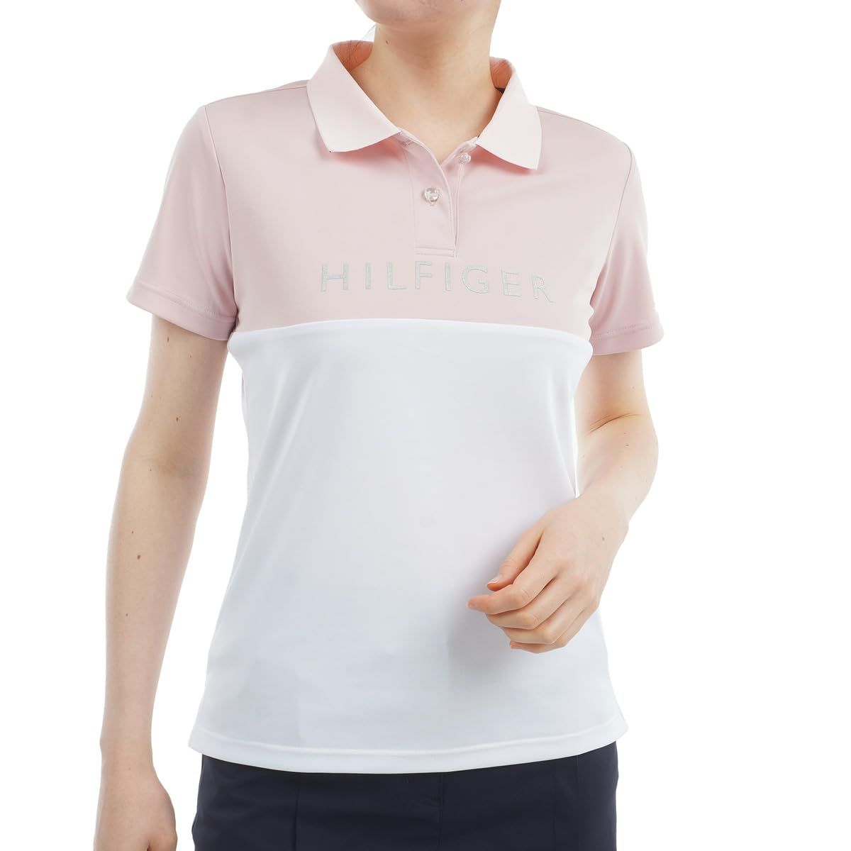 新品 TOMMY HILFIGER GOLF(トミーヒルフィガー ゴルフ) コントラストカラー 半袖ロゴポロシャツ THLA530