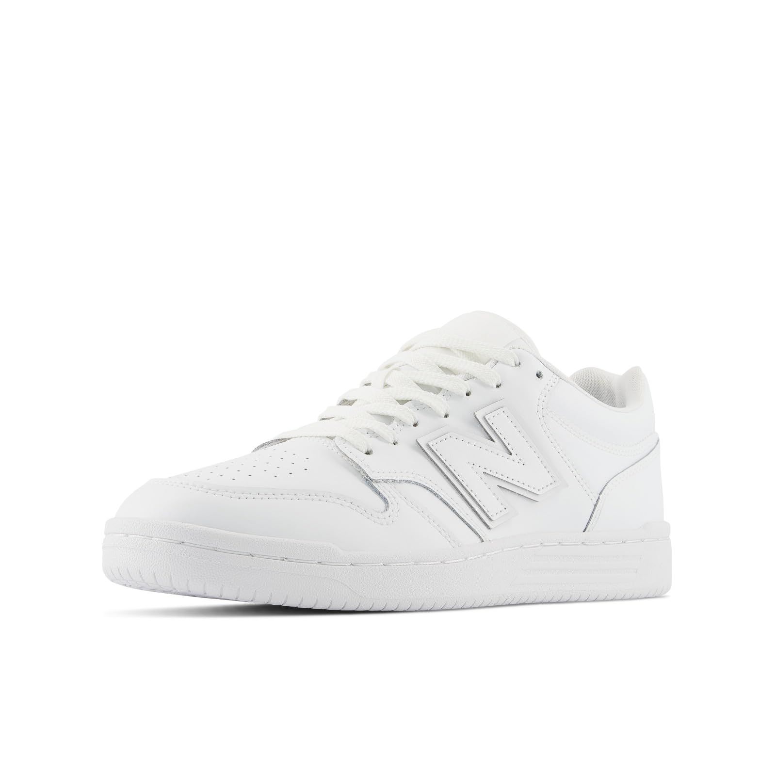 新品 New Balance (ニューバランス) ユニ 大人用 BB480 V1 スニーカー ホワイト/ホワイト/ホワイト 7.5 Wide Women/6 Men