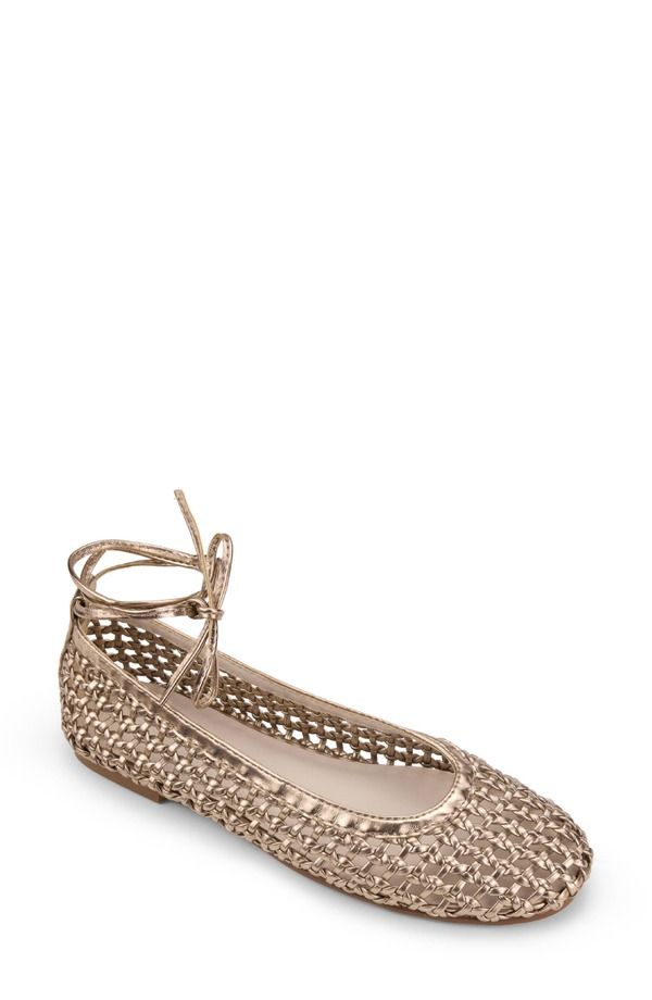 ヨシサムラ レディース シューズ パンプス アンクル Yosi Samra Sadie Ankle Wrap Flat Gold ゴールド