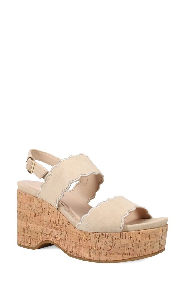 ペレモーダ レディース シューズ ヒール プラットフォーム サンダル Pelle Moda Cicel Slingback Platform Wedge Sandalatte