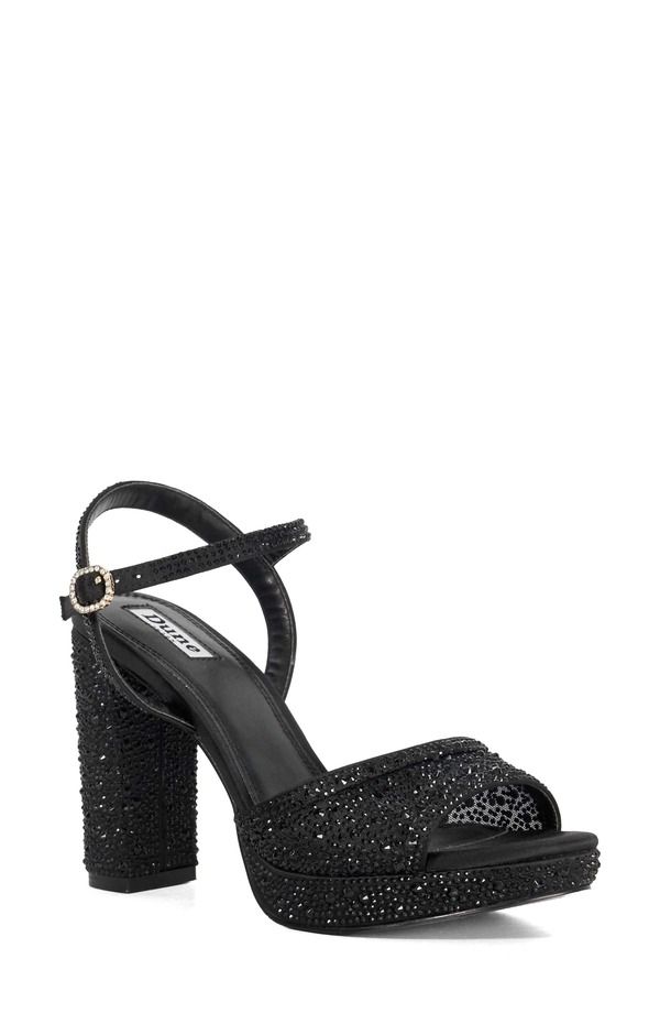 デューンロンドン レディース シューズ ヒール プラットフォーム サンダル アンクル Dune London Mesmerizing Ankle Straplatform Sandal Black ブラック