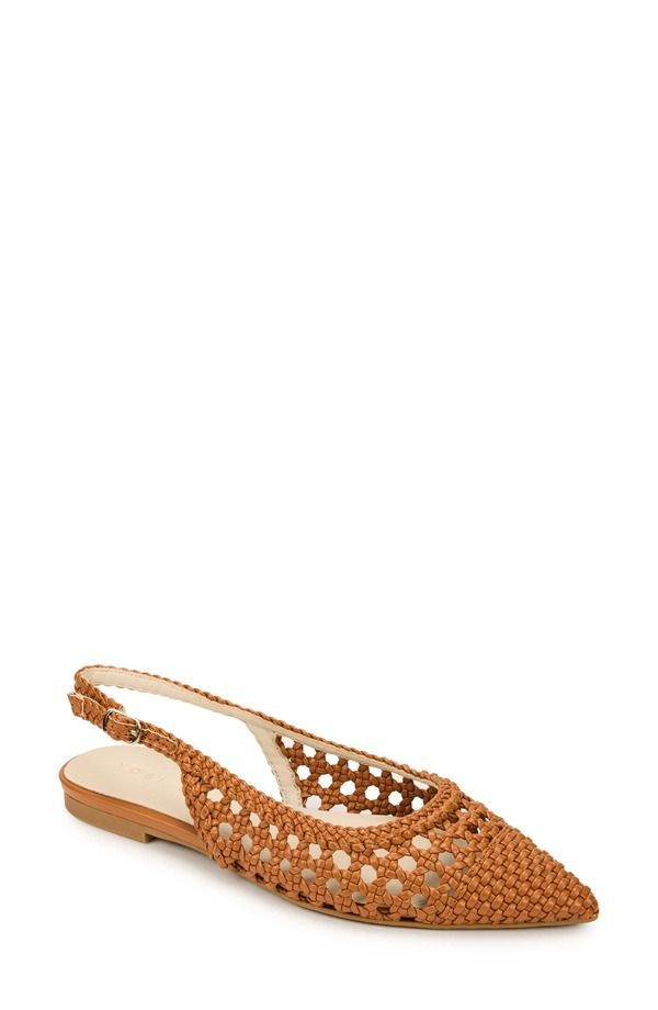 ヨシサムラ レディース シューズ パンプス キャップ Yosi Samra Vera Slingback Pointed Cap Toe Flat Whiskey