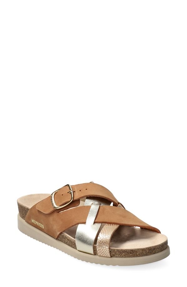 メフィスト レディース シューズ ヒール サンダル Mephisto Hida Slide Sandal Sand サンド