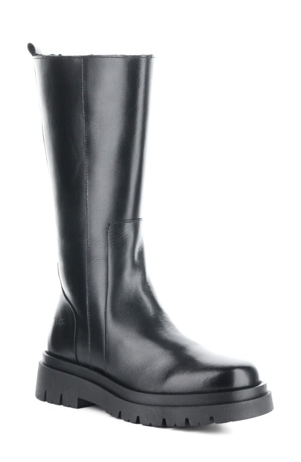 ボスアンドコー レディース シューズ ブーツ・レインブーツ プラットフォームブーツ プラットフォーム Bos Co Marie Platform Boot Black Feel Murta Faux Fur ブラック