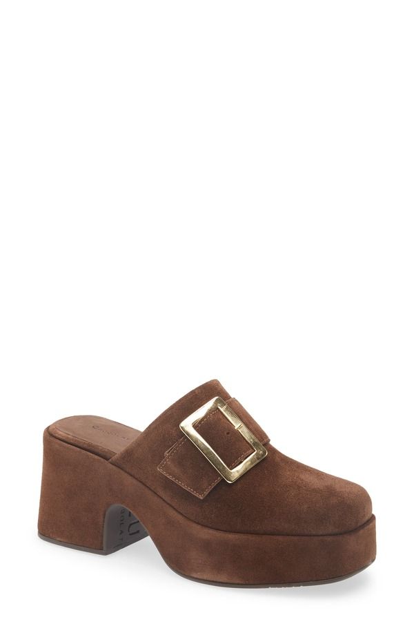 ショコラブルー レディース シューズ ヒール プラットフォーム Chocolat Blu Haze Platformule Coffee Suede コーヒー