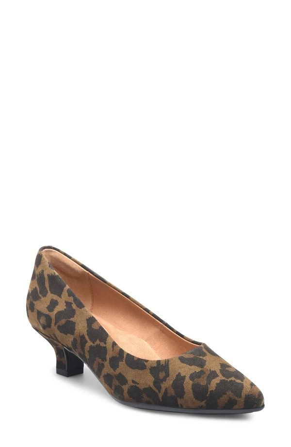 エスエフエフティ レディース シューズ ヒール Sfft Sabrina Pointy Toe Kitten Heel Pump Brown Suede ブラウン