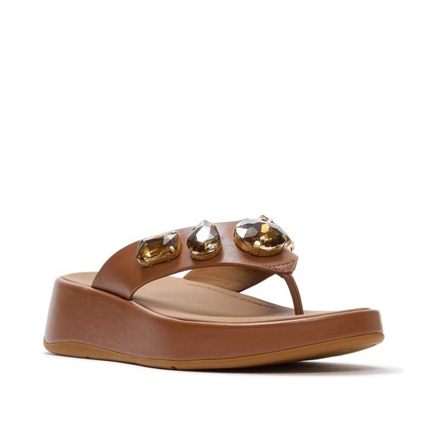 フィットフロップ レディース シューズ ヒール サンダル FitFlop FMode UltraJewel TP Sandal Deep Tan タン