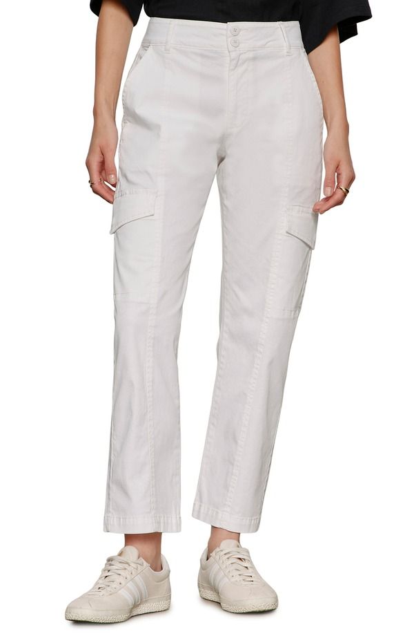 サンクチュアリー レディース ボトムス カジュアルパンツ ストレート カーゴパンツ アンクル Sanctuary Rebel Ankle Straight Leg Cargo Pants Chalk White ホワイト