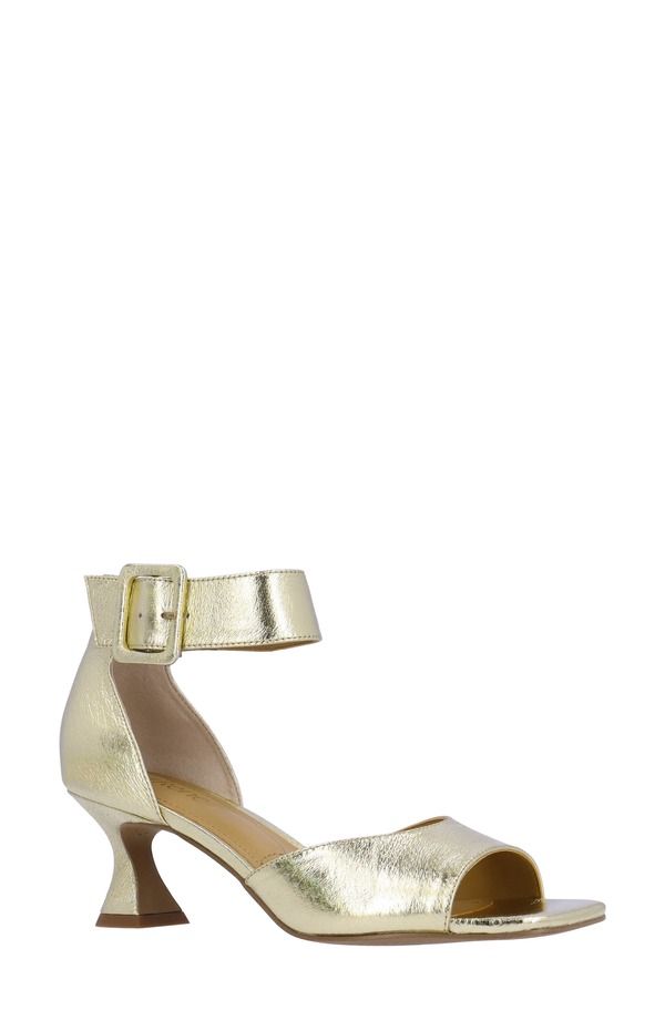 ジェイレニー レディース シューズ ヒール サンダル アンクル J Rene Genevrankle Strap Sandal Gold ゴールド