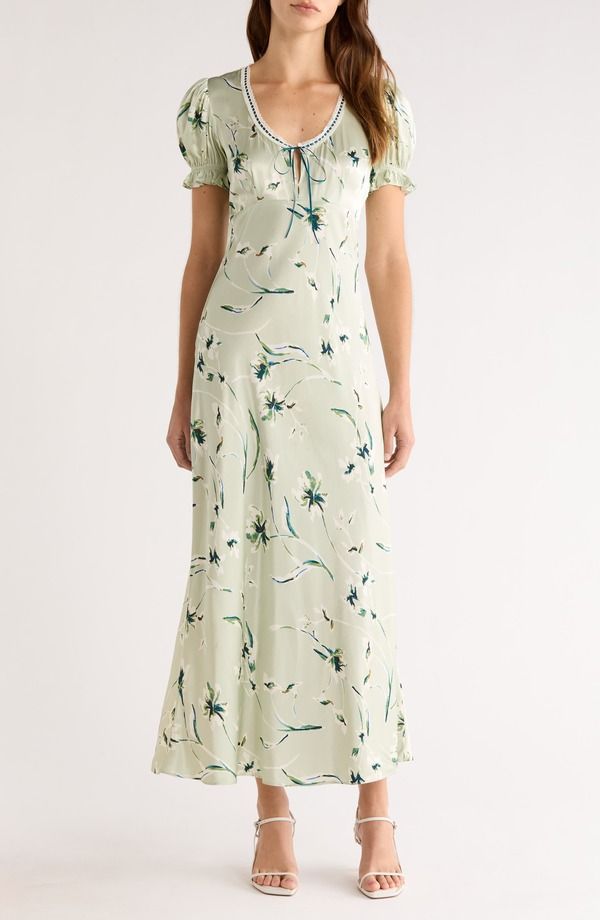 レイルズ レディース トップス ワンピース フラワー柄 マキシ フラワー Rails Allison Floral Tie Front Maxi Dress Mint Linnea ミント