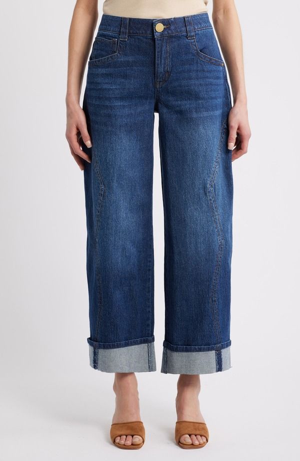 ウィットウィズダム レディース ボトムス デニムパンツ ハイウエスト ジーンズ Wit Wisdom High Waist Barely Barrel Jeans Blue ブルー