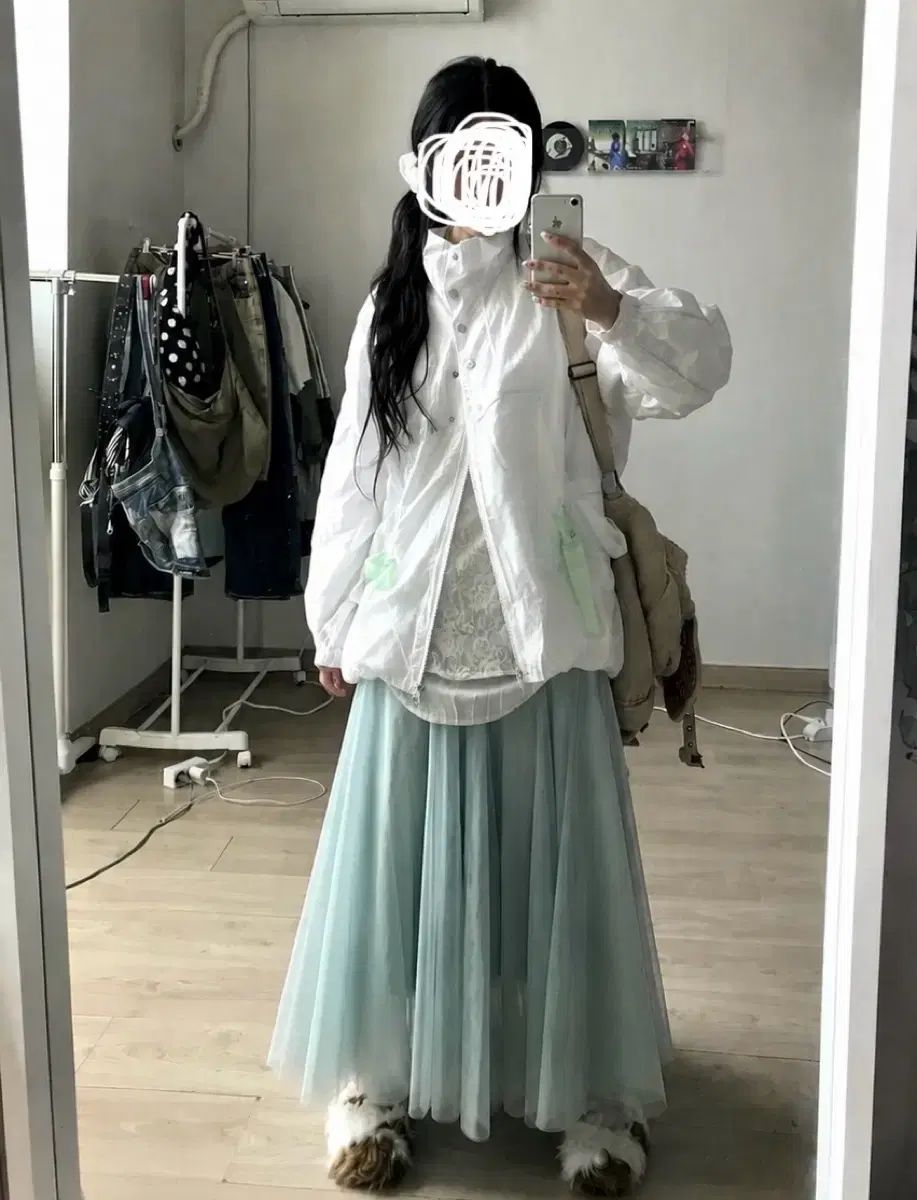 MIRAIクリップ フェアリー コーディネートセット ミント チュールスカート レース Tシャツ ミント ウィンドブレーカー