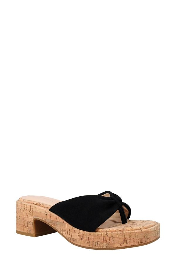 ペレモーダ レディース シューズ ヒール プラットフォーム Pelle Moda Bandi Platform Flip Flop Black ブラック