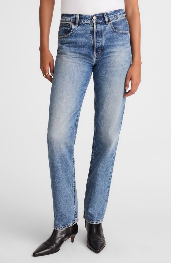 メイドウェル レディース ボトムス デニムパンツ ジーンズ Madewell The Longline Straight Jeans Atlin Wash