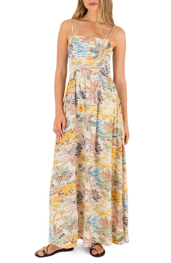ハーレー レディース トップス ワンピース ノースリーブ マキシ Hurley Safari Scenic Sleeveless Maxi Dress Off White オフホワイト