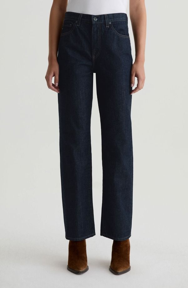 エージー レディース ボトムス デニムパンツ ストレート ジーンズ AG Brinley Mid Rise Straight Leg Jeans Moonrise