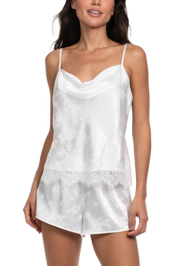 インブルーム レディース アンダーウェア ナイトウェア サテン In Bloom by Jonquil Shane Satin Jacquard Short Pajamas Ivory アイボリー 15,315円