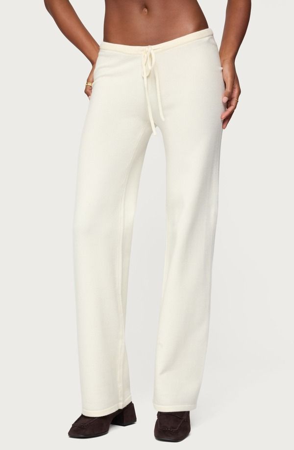 アディクテッド レディース ボトムス レギンス パンツ ニット EDIKTED Montanna Knit Drawstring Pants Cream クリーム 14,414円