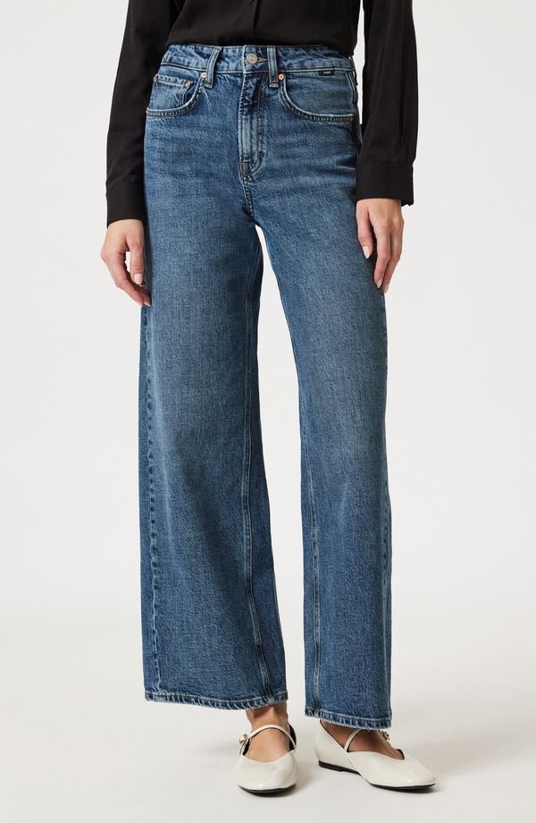 マーヴィ ジーンズ レディース ボトムス デニムパンツ ワイドレッグ ハイウエスト Mavi Jeansiena High Waist Wide Leg Jeans Dark Used Classic