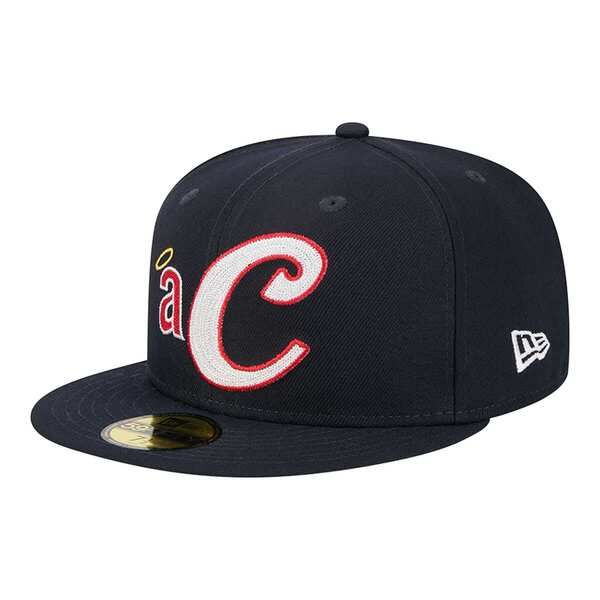 ニューエラ メンズ アクセサリー 帽子 ロゴ Mens New Era Navy Californiangels Cooperstown Collection Duo Logo 20 59FIFTY Fitted Hat Navy ネイビー