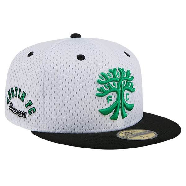 ニューエラ メンズ アクセサリー 帽子 メッシュ Mens New Era Gray Austin FC Throwback Mesh 59FIFTY Fitted Hat White ホワイト
