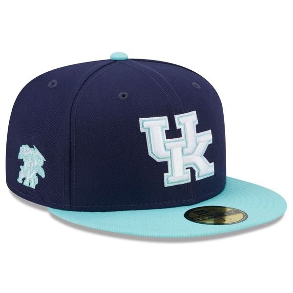 ニューエラ メンズ アクセサリー 帽子 Mens New Era NavyLight Blue Kentucky Wildcats 59FIFTY Fitted Hat Navy ネイビー