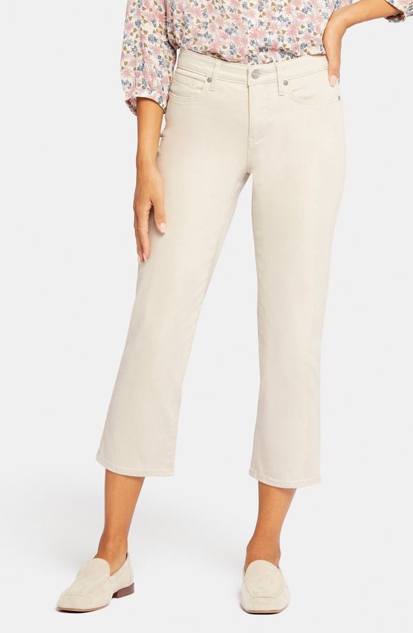 エヌワイディージェイ レディース ボトムス デニムパンツ ストレート ジーンズ NYDJ Piper Crop Relaxed Straight Leg Jeans Feather