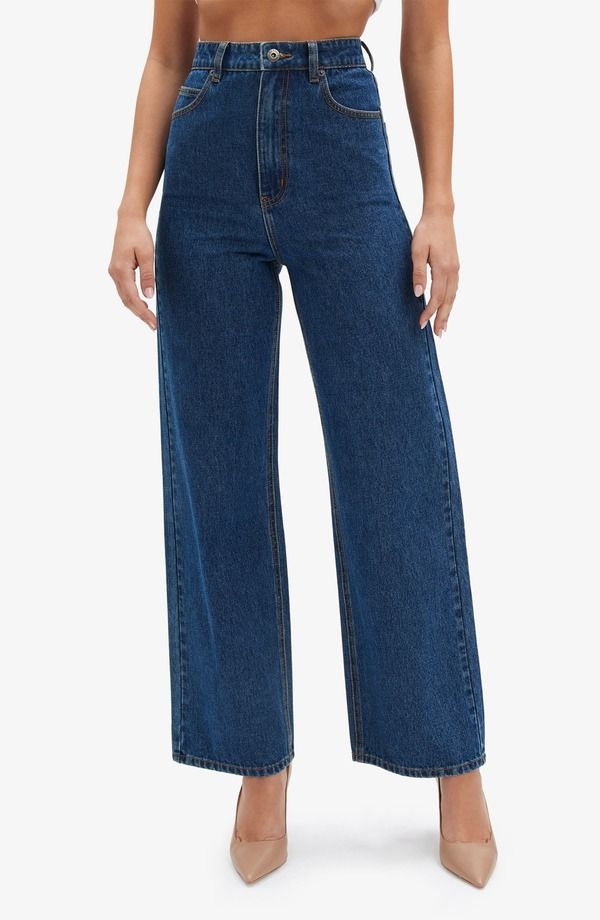 バードット レディース ボトムス デニムパンツ ワイドレッグ ハイウエスト ジーンズ Bardot Cindy High Waist Wide Leg Jeans Indigo インディゴ