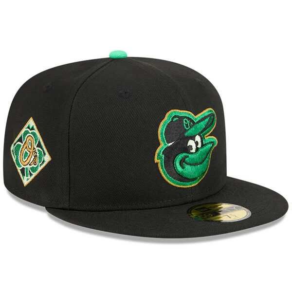 ニューエラ メンズ アクセサリー 帽子 Mens New Era Black Baltimore Orioles 2026 St Patricks Day 59FIFTY Fitted Hat Black ブラック