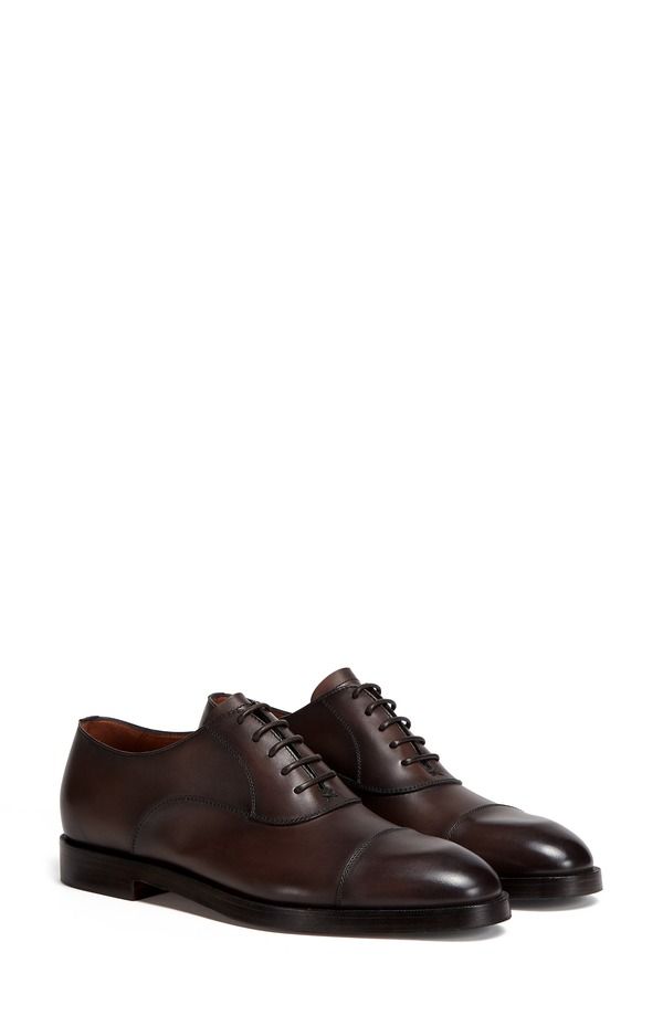 ゼニア メンズ シューズ オックスフォード キャップ ZEGNA Torino Cap Toe Oxfordark Brown ブラウン