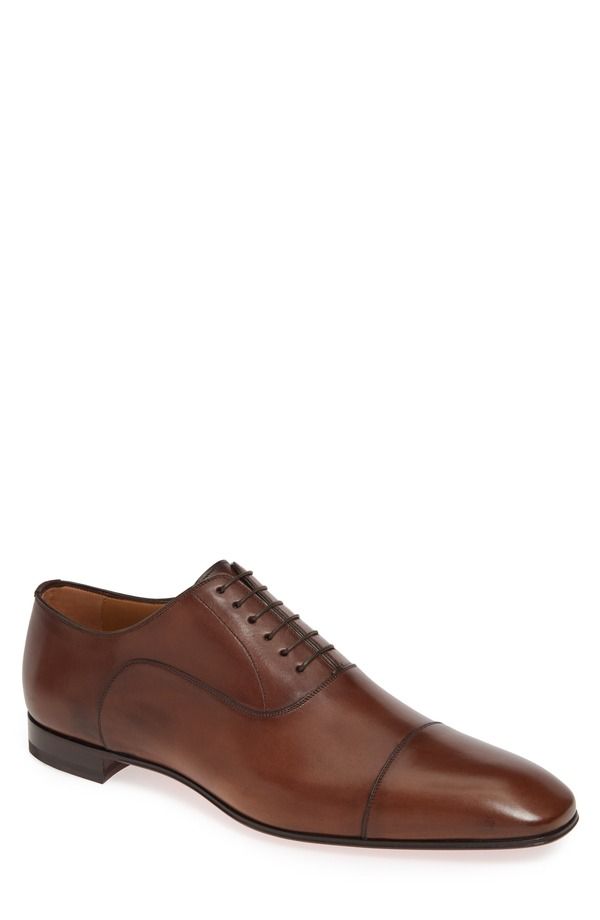 クリスチャン・ルブタン メンズ シューズ オックスフォード キャップ Christian Louboutin Greggo Cap Toe Oxford Bwi3 Havane