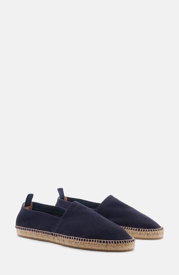 スカロッソ メンズ シューズ スリッポン・ローファー SCAROSSO Pablo Espadrilles Blue Suede ブルー の商品写真