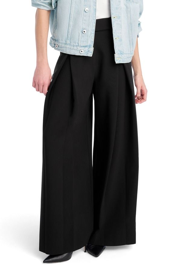フェイバリット ドーター レディース ボトムス レギンス ワイドレッグ パンツ Favorite Daughter Pleats for Days Wide Leg Pants Black ブラック