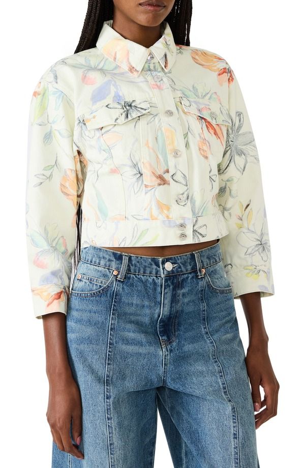 スティーブ マデン レディース ボトムス デニムパンツ ジャケット Steve Madden Raleigh Nonstretch Denim Jacket Vintage Ivory アイボリー