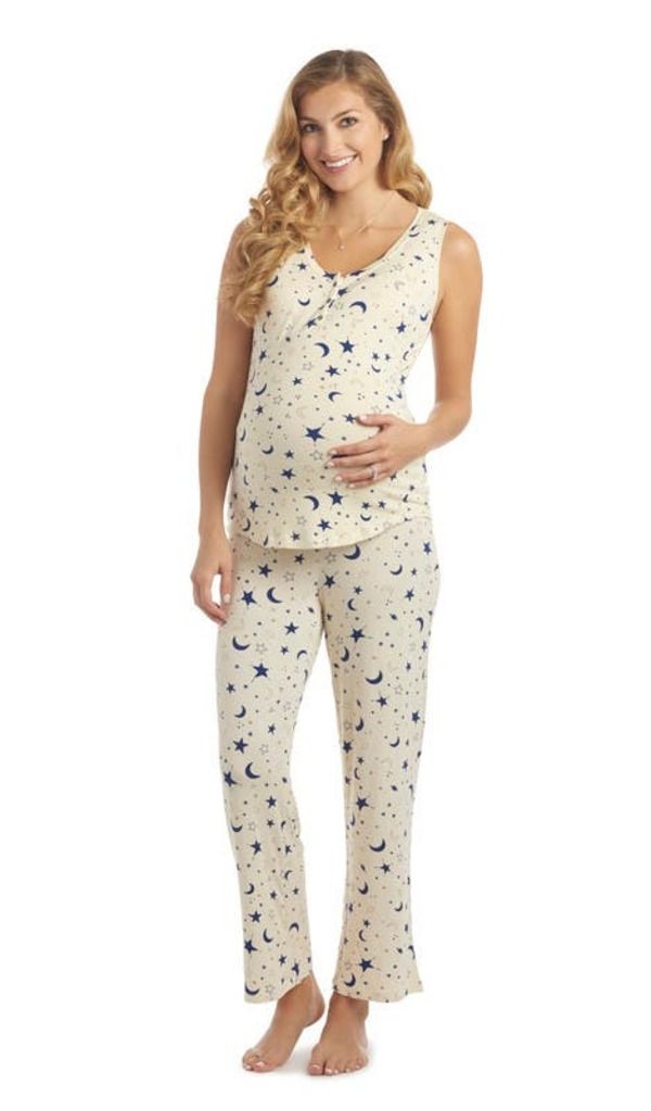 エヴァリーグレー レディース アンダーウェア ナイトウェア マタニティ Everly Grey Joy During After 2Piece MaternityNursing Sleep Setwinkle