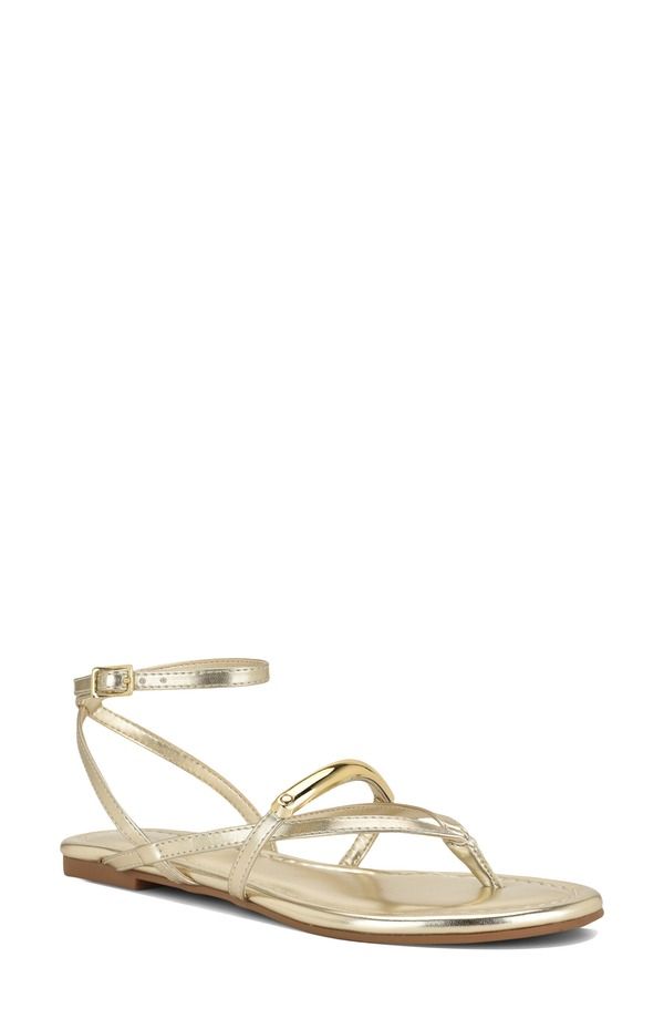 ナインウェスト レディース シューズ サンダル アンクル Nine West Brettankle Strap Sandal Gold ゴールド