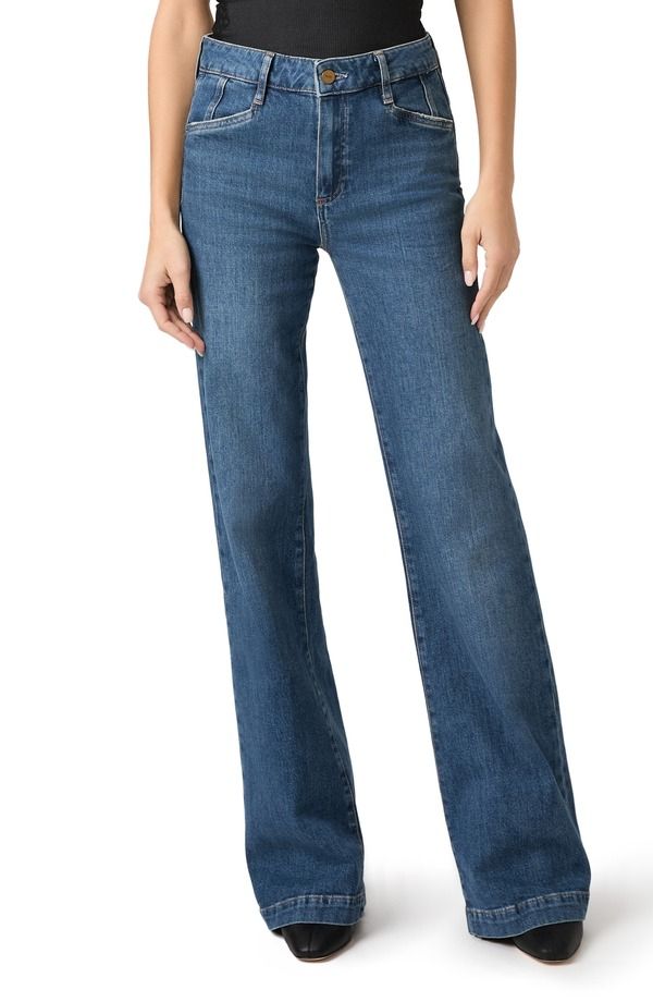 ペイジ レディース ボトムス デニムパンツ ワイドレッグ ハイウエスト ジーンズ PAIGE Leenahigh Waist Wide Leg Jeans Enroute