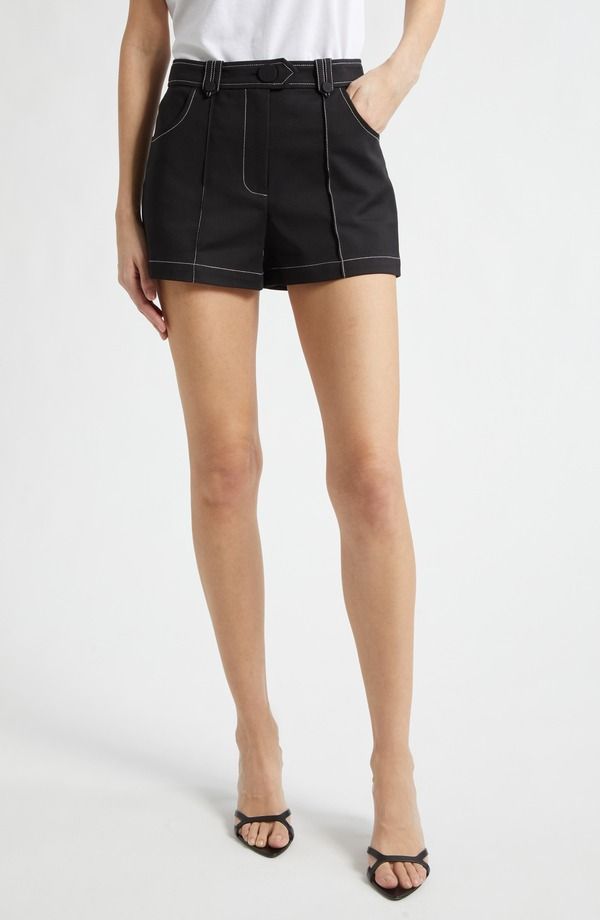 レイミー ブルック レディース ボトムス ハーフパンツ・ショーツ ショートパンツ コットン Ramy Brook Marco Pintuck Cotton Blend Shorts Black ブラック