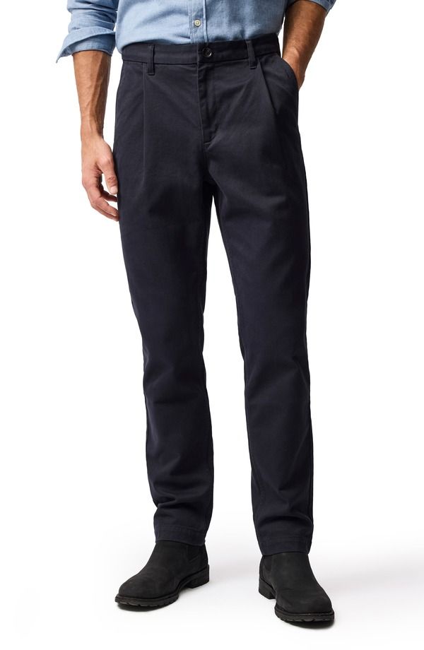 ロッドアンドグン メンズ ボトムス カジュアルパンツ プリーツ コットン Rodd Gunn Fielding Pleated Tapered Cotton Twill Chinos Navy ネイビー