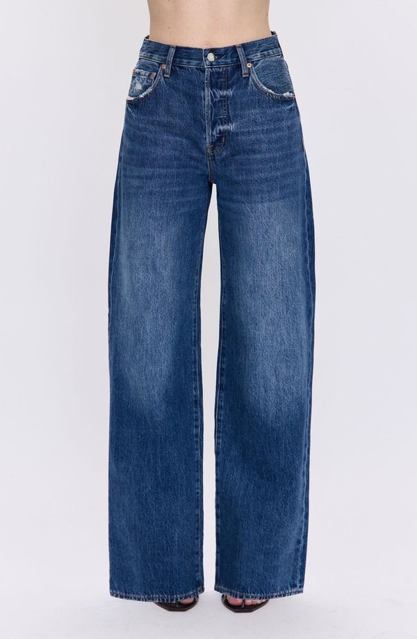 ピストーラ レディース ボトムス デニムパンツ ワイドレッグ ハイウエスト ジーンズ Pistola Tate High Waist Wide Leg Jeans Fulton