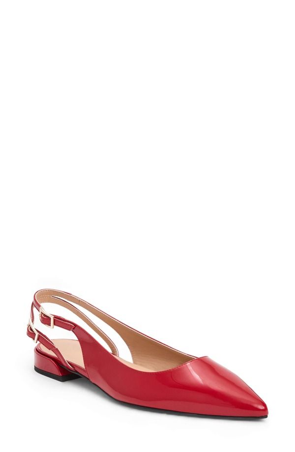 ブルーノマグリ レディース シューズ パンプス Bruno Magli Juliet Slingback Pointed Toe Flat Berry Patent