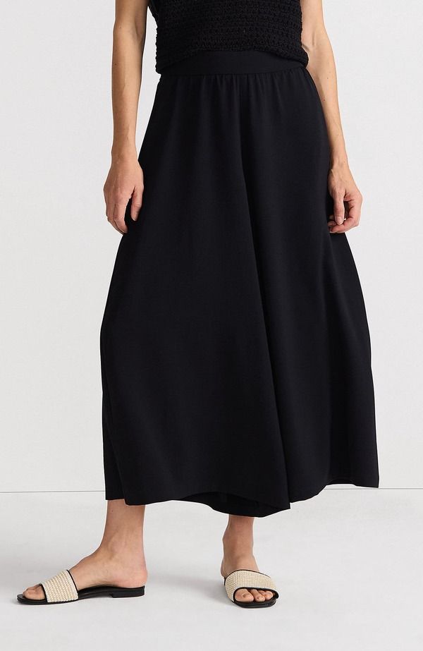 ランズエンド レディース ボトムス ハーフパンツ・ショーツ Lands End Creaseless High Rise Palazzo Cropants Black ブラック