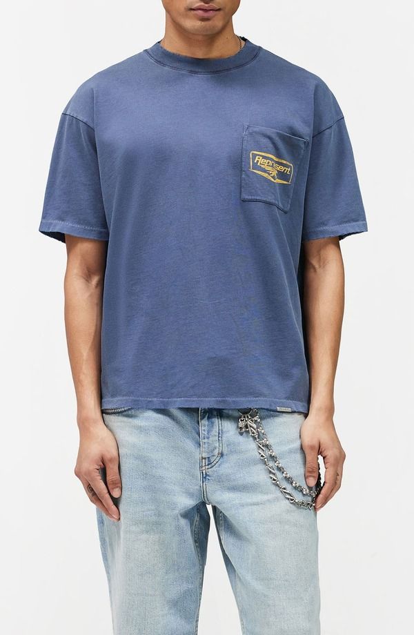 リプレゼント メンズ トップス Tシャツ コットン Represent Nothing Faster Cotton TShirt Indigo インディゴ