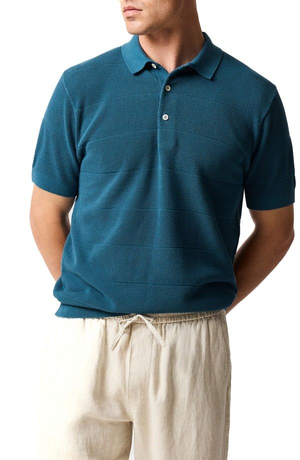 ロッドアンドグン メンズ トップス ポロシャツ Rodd Gunn Masons Flat Polo Teal ティール