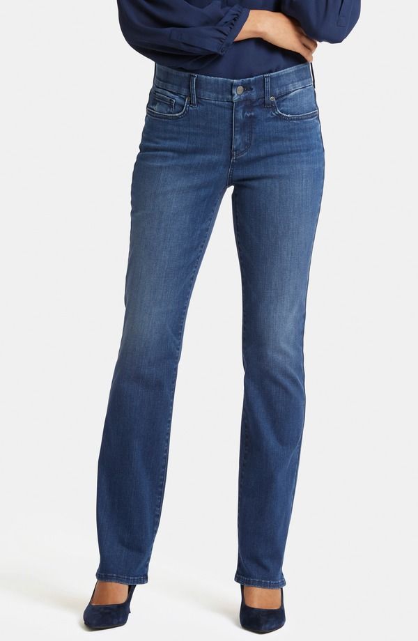 エヌワイディージェイ レディース ボトムス デニムパンツ ストレート ジーンズ NYDJ Waist Match Marilyn Straight Leg Jeans Moonlight