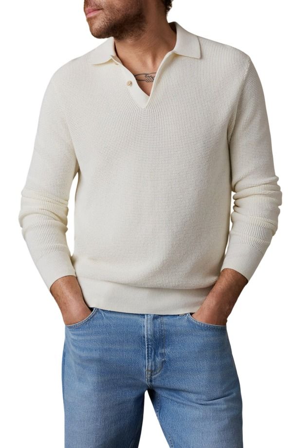 ファレティ メンズ アウター パーカー・スウェット ポロシャツ セーター コットン Faherty Sunwashed Organicotton Polo Sweater Natural