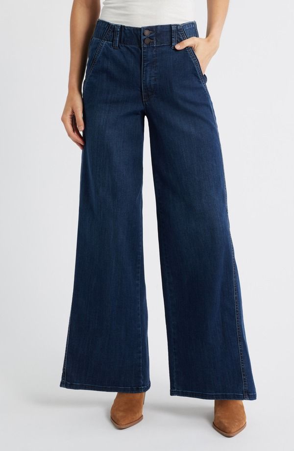 ウィットウィズダム レディース ボトムス デニムパンツ ワイドレッグ ジーンズ Wit Wisdom Skyrise Wide Leg Jeans Indigo インディゴ