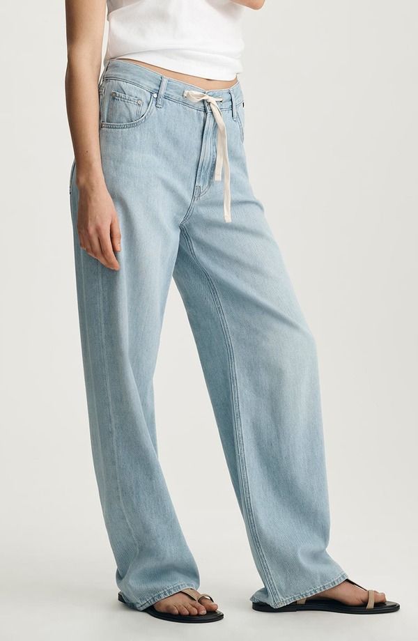 マーヴィ ジーンズ レディース ボトムス デニムパンツ ワイドレッグ Mavi Jeans Nella Wide Leg Drawstring Jeans Bleached Well Blue ブルー マーヴィ ジーンズ レディース ボトムス デニムパンツ ワイドレッグ Mavi Jeans Nella Wide Leg Drawstring Jeans Bleached Well Blue ブルー